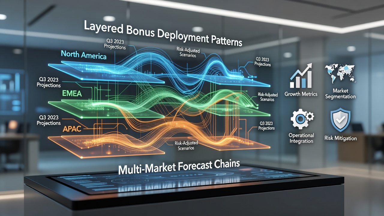 Diagram illustrating multi-market forecast chain connections and bonus layer interactions