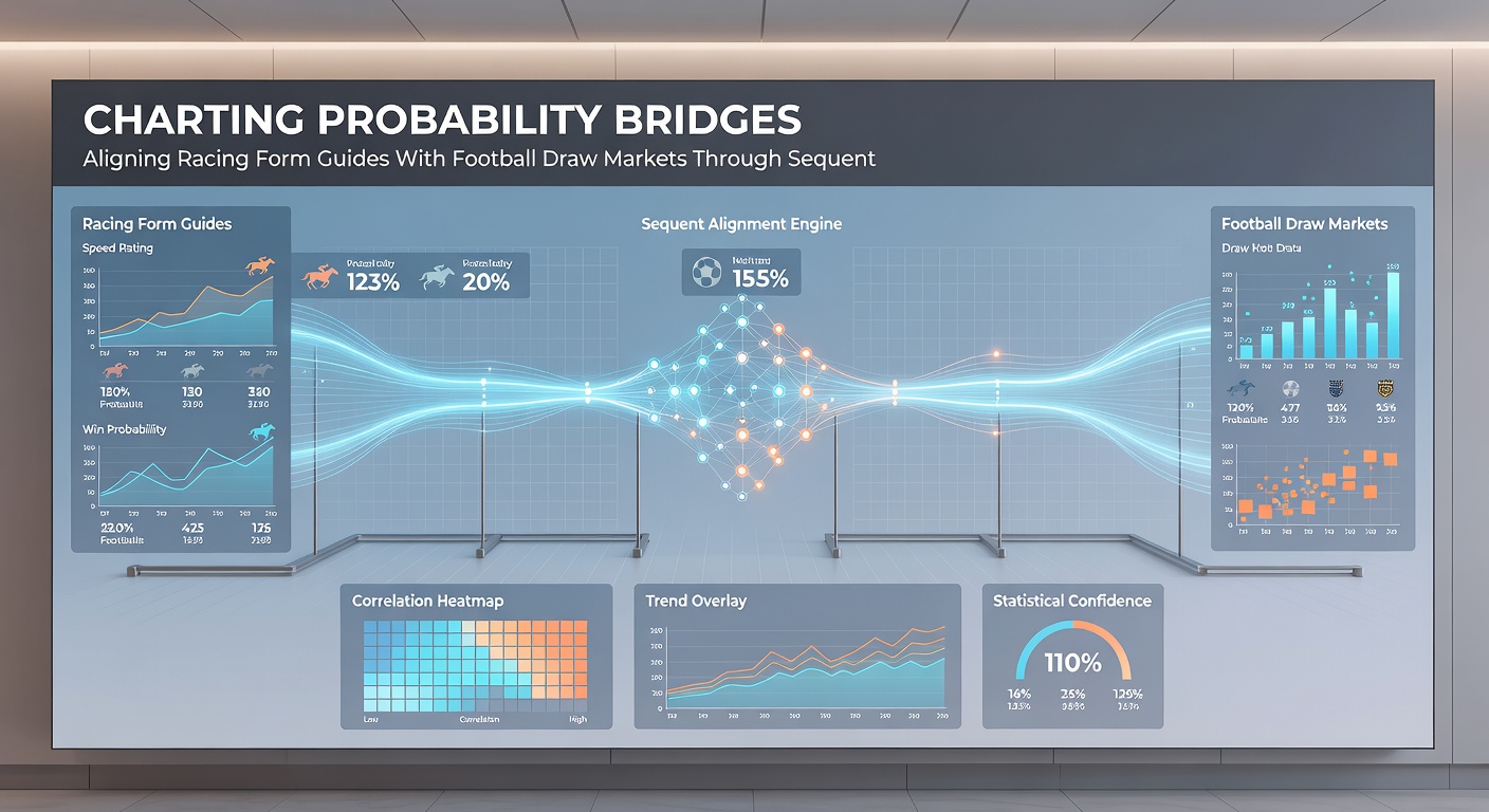 Diagram illustrating sequential value selection steps linking racing form metrics to football draw probability bands