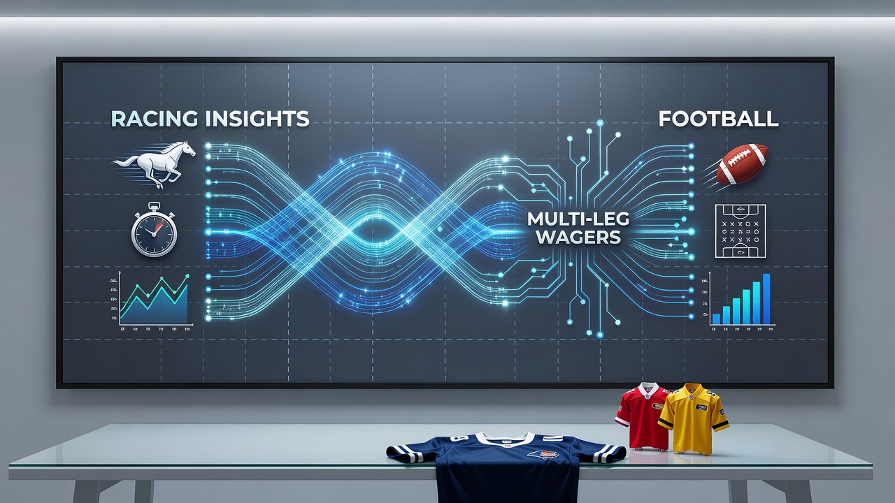 Diagram showing data flow between horse racing form lines and football performance metrics